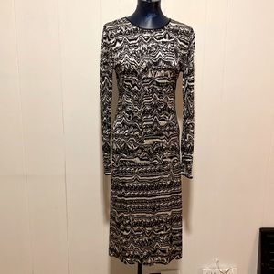 Pink tartan dress, size medium, like new, mid calf length